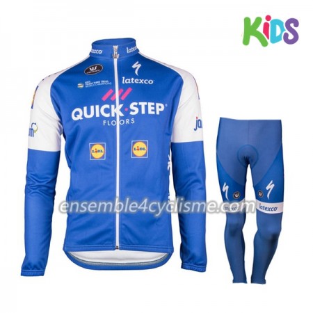 Tenue Maillot M/L + Collant Long 2017 Quick-Step Floors Enfant N001